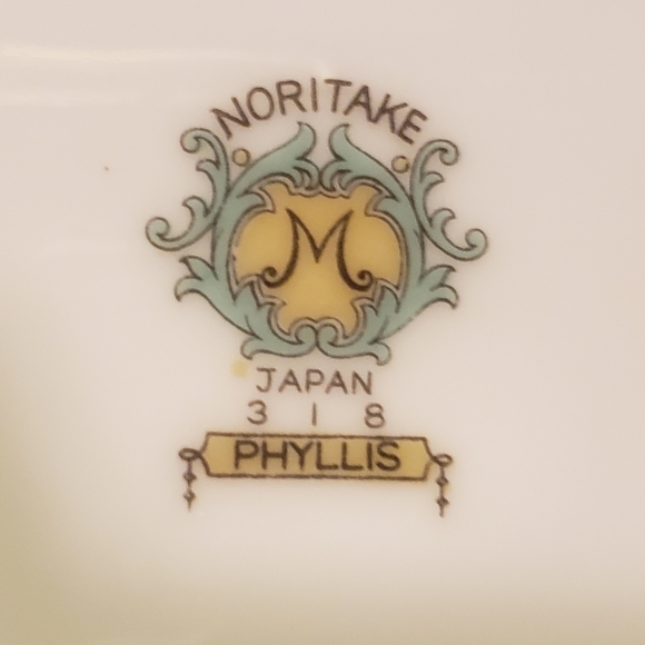 1 Vtg 1933 Bread/Butter Plate Phyliss By Noritake Roses Flowers Porcelain Gold - Picture 3 of 5